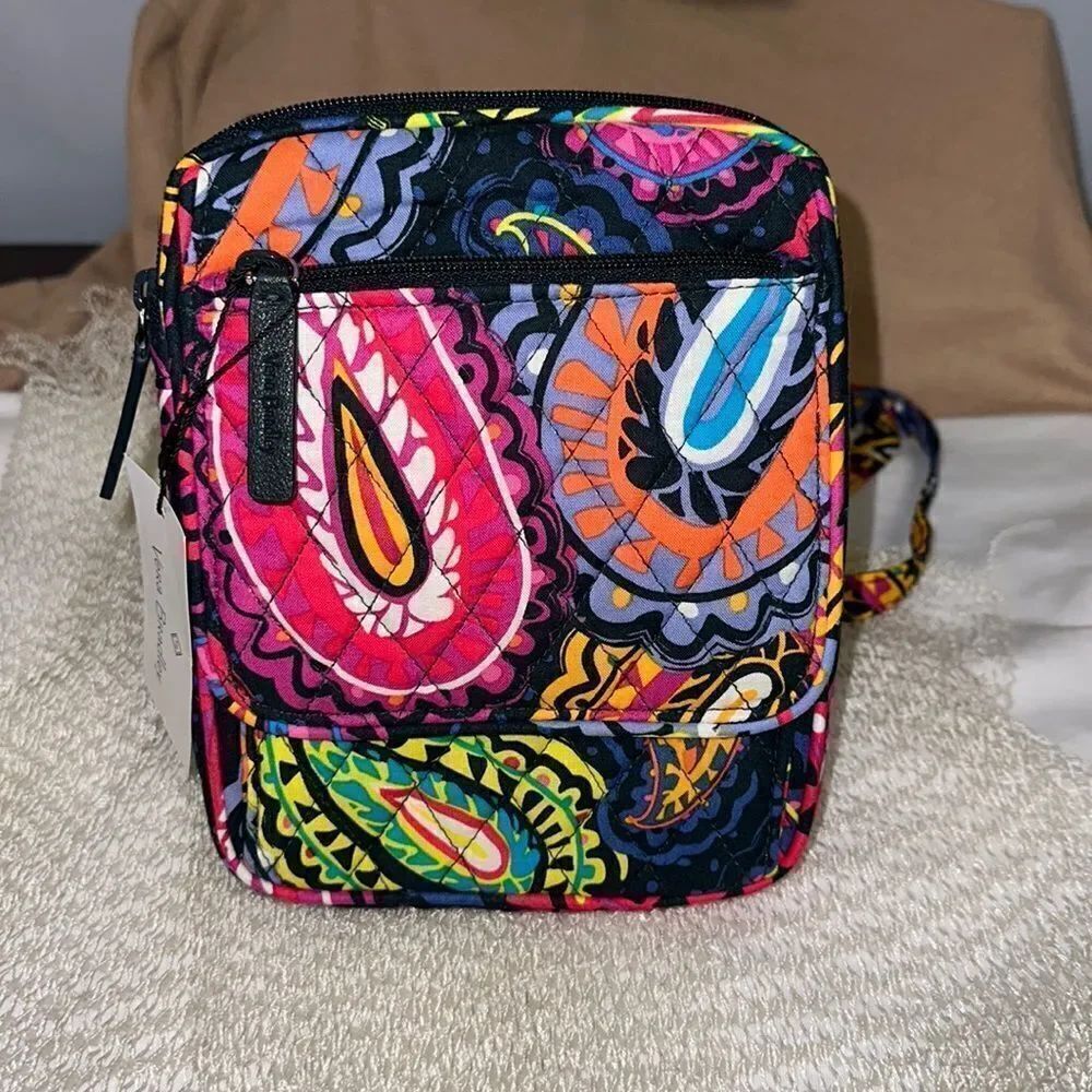 Vera Bradley Mini Hipster Twilight Paisley Multi Quilted Crossbody Bag Purse
